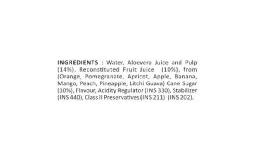 AloFrut Mixed Fruit Aloevera + Fruits Juice   Plastic Bottle  1 litre
